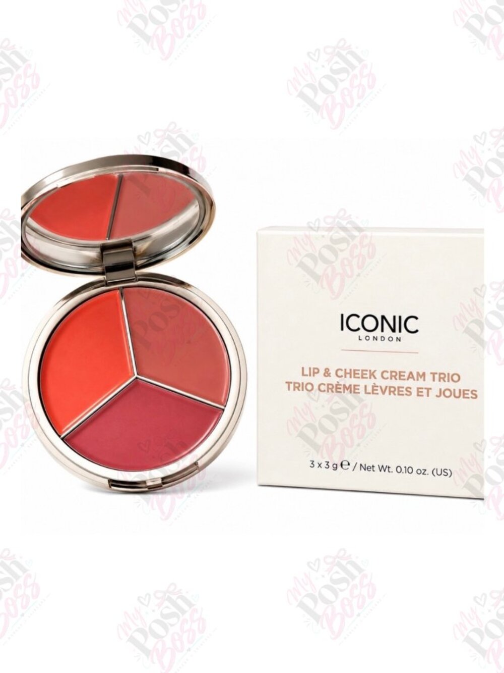 2/$40 ICONIC LONDON Lip & Cheek Cream Trio – BNIB